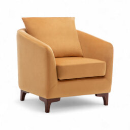 Velvet Gold Angela Accent Tub Chair With Ottoman - thumbnail 4