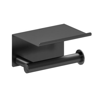 Cosmic Paper Holder With Cover Brushed Black Pvd Architect Sp - image 1