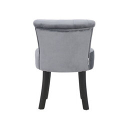 Darphe Modern Grey Upholstered Buttoned Stool For Dressing Table, 46Cm W X 47.5Cm D X 69.5Cm H - thumbnail 4