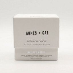 Serenityy Agnes + Cat Botanical Soy Wax Candle - Lakeland Mocha