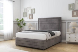 "Comfort Anna Slate Naples Divan Bed Set No Drawers - 54"" Floor Standing & 12"" Footboard 5' King" - thumbnail 2
