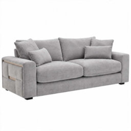 Furnishings For Less UK Juno Grey Chenille 3 + 2 Seater Sofa Set With Removable Cushions - thumbnail 8