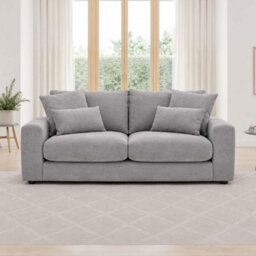 Furnishings For Less UK Juno Grey Chenille 3 + 2 Seater Sofa Set With Removable Cushions - thumbnail 2
