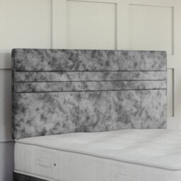 Divan Base Direct Crushed Velvet Pewter Platform Top Divan Bed Base 4Ft Small Double With 2 Drawers + Richmond Strutted Headboard - thumbnail 3