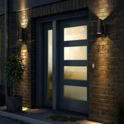 Long Life Lamps Company Black Outdoor Up Down Wall Light Dusk Till Dawn Sensor Stainless Steel Ip65 Zlc090B - thumbnail 8
