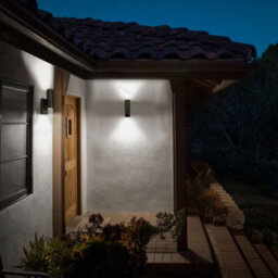 Long Life Lamps Company Black Outdoor Up Down Wall Light Dusk Till Dawn Sensor Stainless Steel Ip65 Zlc090B - thumbnail 7