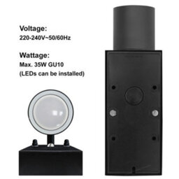 Long Life Lamps Company Black Outdoor Up Down Wall Light Dusk Till Dawn Sensor Stainless Steel Ip65 Zlc090B - thumbnail 5
