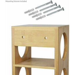Bamboo Wooden Free Floor Standing Wine Rack Bottle Holder Organizer 5 Bottle - thumbnail 3