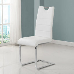 Furniture in Fashion Parini Extendable Dining Table In Melange 6 Petra White Chairs - thumbnail 4