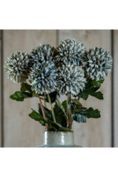 Pale Green-Blue Short Chrysanthemum Artificial Flower Stem - thumbnail 1