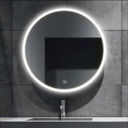Arko Bathroom Mirror With Led Lights 600X600mm - Wall Mounted Vanity Large Round Mirror - Illuminated Led Mirror - thumbnail 1
