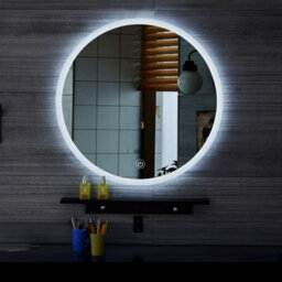 Arko Bathroom Mirror With Led Lights 600X600mm - Wall Mounted Vanity Large Round Mirror - Illuminated Led Mirror - thumbnail 9