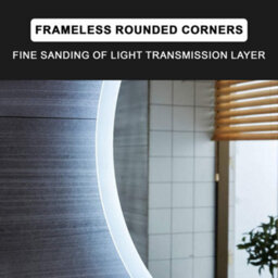 Arko Bathroom Mirror With Led Lights 600X600mm - Wall Mounted Vanity Large Round Mirror - Illuminated Led Mirror - thumbnail 8