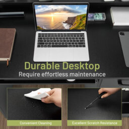 Costway Wooden Computer Desk W/ Keyboard Tray Home Office Writing Desk Vanity Dressing Table - thumbnail 6