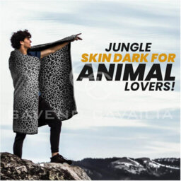 Gc Gaveno Cavailia New Jungle Skin Throw 150X200 Dark Grey Warm & Cosy Blanket - thumbnail 6