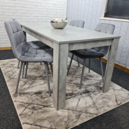 Kosy Koala Dining Table Set Of 4 Kitchen Dining Table And 4 Grey Tufted Velvet Chairs - thumbnail 3