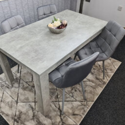 Kosy Koala Dining Table Set Of 4 Kitchen Dining Table And 4 Grey Tufted Velvet Chairs - thumbnail 6