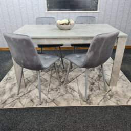 Kosy Koala Dining Table Set Of 4 Kitchen Dining Table And 4 Grey Tufted Velvet Chairs - thumbnail 5