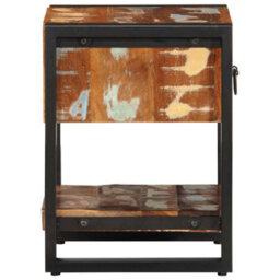Berkfield Bedside Cabinets 2 Pcs Multicolour Solid Rough Wood Mango - thumbnail 7