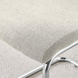 Furniturebox Uk Lorenzo 2X Cream Fabric Silver Leg Dining Chair - thumbnail 7
