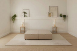 Sloomy Our Ottoman Base Sand Naples With Open End Storage - thumbnail 2