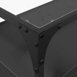 Berkfield Tv Cabinet With Glass Top Black 80X35X51 Cm Engineered Wood - thumbnail 8