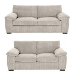 SquareBoxx Capri Jumbo Cord Sofa, 3+2 Cream - thumbnail 2