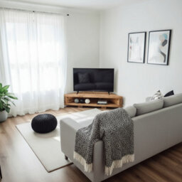 150X44Cm Corner Solid Wood Tv Unit - thumbnail 5