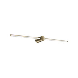 Ideal Lux Luminosa Filo 2 Light Integrated Led Bathroom Over Mirror Light Brass 1450Lm 3000K Ip44