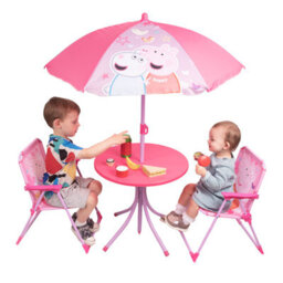 Relsy Kids Outdoor Patio Set Peppa Pig: Table, 2X Chairs, Parasol - Garden Furniture For Children - thumbnail 5
