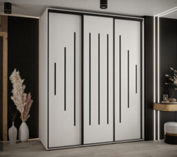 Arte Cannes Xii Sliding Door Wardrobe W190Cm - Bright White Storage For Contemporary Living - thumbnail 2