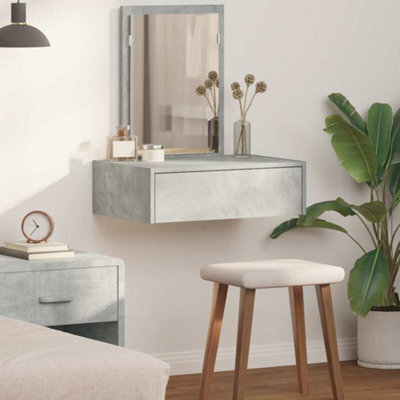 Walplus Dressing Table With Drawer Grey 60 X 40 X 70 Cm Engineered Wood - image 1