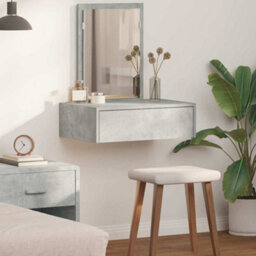 Walplus Dressing Table With Drawer Grey 60 X 40 X 70 Cm Engineered Wood - thumbnail 1