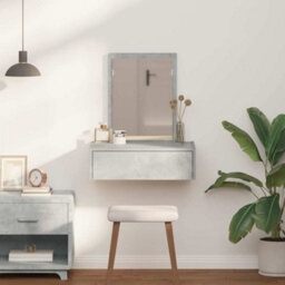 Walplus Dressing Table With Drawer Grey 60 X 40 X 70 Cm Engineered Wood - thumbnail 4