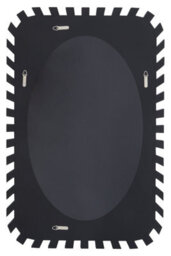 Orsina Silver Rectangular Sunburst Wall Mirror, Decorative Radial Pattern Statement Mirror, Contemporary Wall Décor - thumbnail 3