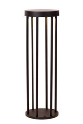 Lucide Jackson Bollard Light- Solar Diameter 16Cm Led Dim To Warm 2850K/3150K Ip65 - Day/night Sensor - Black