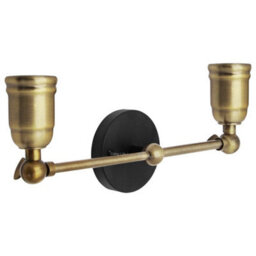 Long Life Lamps Company Modern Vintage Industrial Antique Brass Adjustable Double Arm Wall Light Lamp Wd028-2 M0037 - thumbnail 3