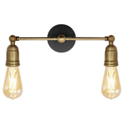 Long Life Lamps Company Modern Vintage Industrial Antique Brass Adjustable Double Arm Wall Light Lamp Wd028-2 M0037 - thumbnail 4
