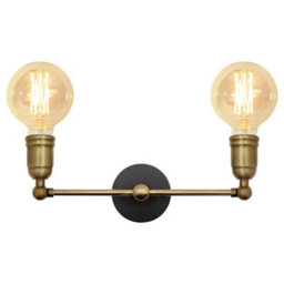 Long Life Lamps Company Modern Vintage Industrial Antique Brass Adjustable Double Arm Wall Light Lamp Wd028-2 M0037 - thumbnail 5