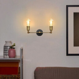 Long Life Lamps Company Modern Vintage Industrial Antique Brass Adjustable Double Arm Wall Light Lamp Wd028-2 M0037 - thumbnail 9