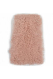 Fenland Sheepskin Fenland Luxury Mongolian Real Lamb Rug - Pink (120 Cm X 60 Cm)