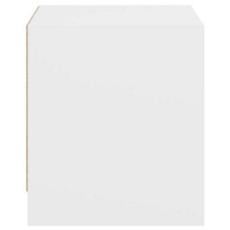 Berkfield Bedside Cabinets With Glass Doors 2 Pcs White 35X37X42 Cm - thumbnail 8