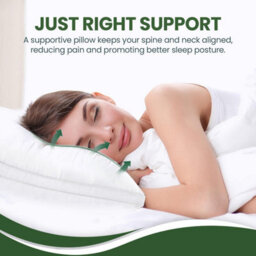 Casabella Gusset Pillows 2 Pack - Plush Bed Pillows For Neck & Shoulder Pain Relief - thumbnail 7