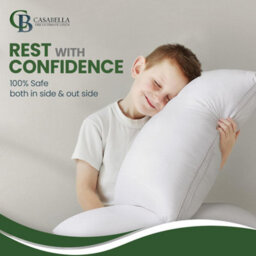 Casabella Gusset Pillows 2 Pack - Plush Bed Pillows For Neck & Shoulder Pain Relief - thumbnail 3