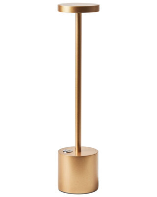 Wyld And Coco Auralux Wireless Table Lamp Gold - Rechargeable Aluminum Touch-Dimmer Indoor And Covered Outdoor Lighting - image 1