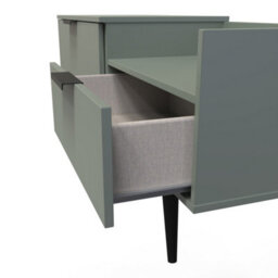 Fuji 2 Drawer Media Console Unit In Reed Green (Ready Assembled) - thumbnail 6