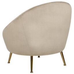 Beliani  Armchair Langa Velvet Taupe - thumbnail 6