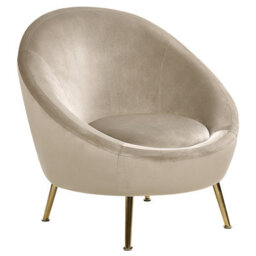 Beliani  Armchair Langa Velvet Taupe