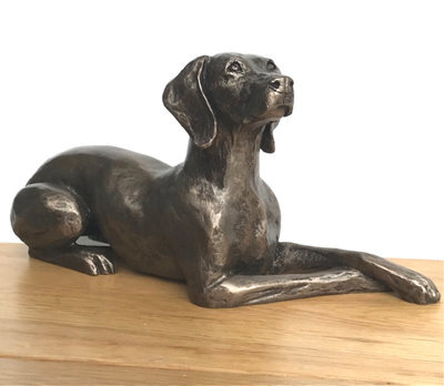 Animal Crackers Weimaraner Dog Figurine In Solid Cold Cast Bronze Designed By Harriet Glen - image 1