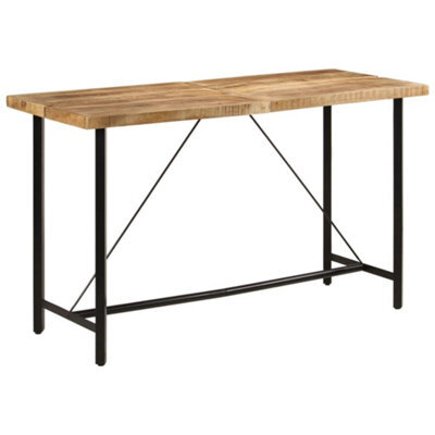 Vidaxl Bar Table 180X70X107 Cm Solid Wood Mango And Iron - image 1